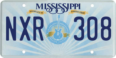 MS license plate NXR308