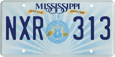 MS license plate NXR313