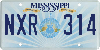 MS license plate NXR314