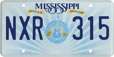 MS license plate NXR315