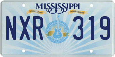 MS license plate NXR319