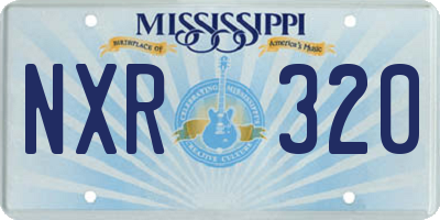 MS license plate NXR320