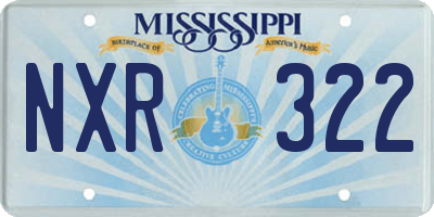 MS license plate NXR322