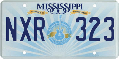 MS license plate NXR323