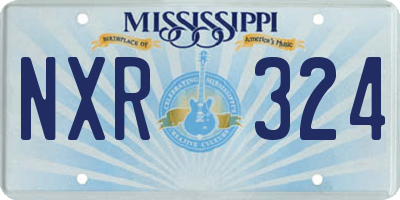 MS license plate NXR324