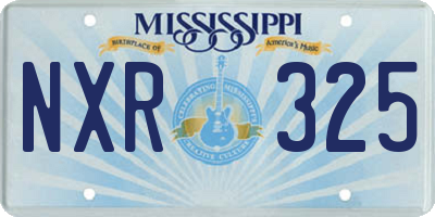 MS license plate NXR325