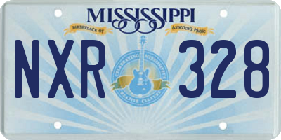 MS license plate NXR328