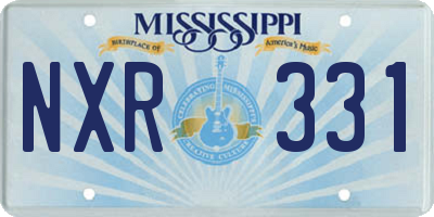 MS license plate NXR331