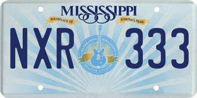 MS license plate NXR333