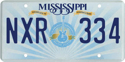 MS license plate NXR334
