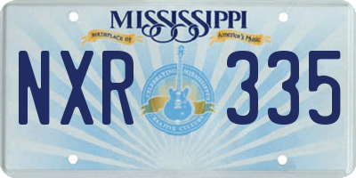 MS license plate NXR335
