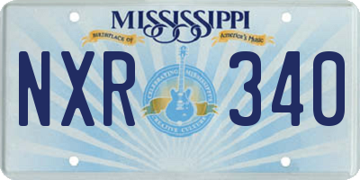 MS license plate NXR340