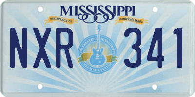 MS license plate NXR341