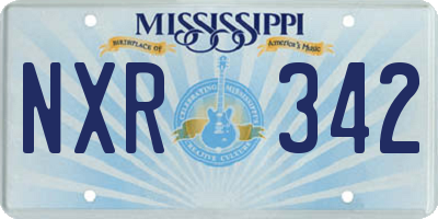 MS license plate NXR342