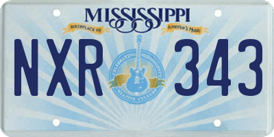 MS license plate NXR343