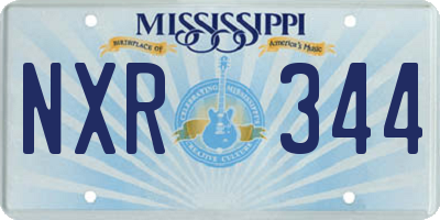 MS license plate NXR344