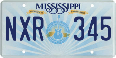 MS license plate NXR345