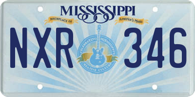 MS license plate NXR346