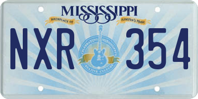 MS license plate NXR354