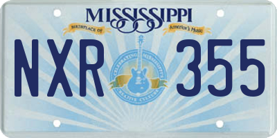 MS license plate NXR355