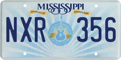 MS license plate NXR356