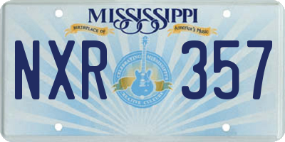 MS license plate NXR357