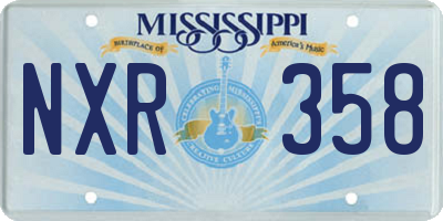 MS license plate NXR358