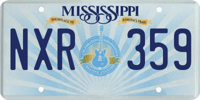 MS license plate NXR359