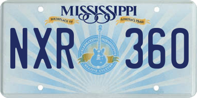 MS license plate NXR360