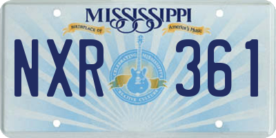 MS license plate NXR361