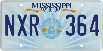 MS license plate NXR364