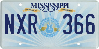 MS license plate NXR366