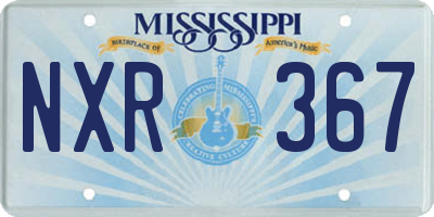 MS license plate NXR367