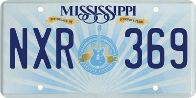MS license plate NXR369