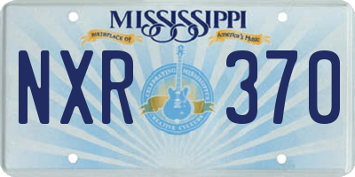 MS license plate NXR370