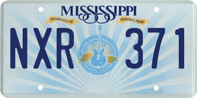 MS license plate NXR371
