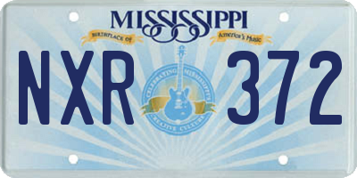 MS license plate NXR372