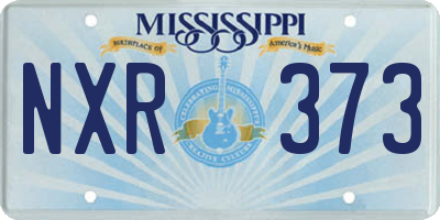 MS license plate NXR373