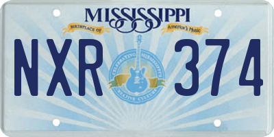 MS license plate NXR374