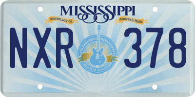 MS license plate NXR378