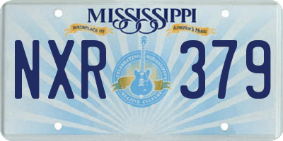 MS license plate NXR379