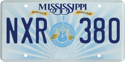 MS license plate NXR380
