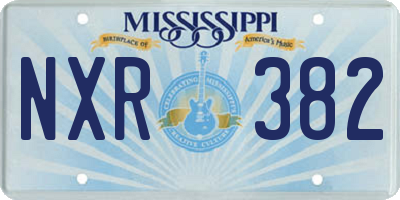 MS license plate NXR382