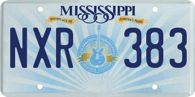 MS license plate NXR383