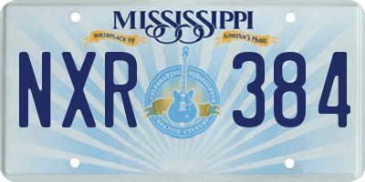 MS license plate NXR384