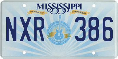 MS license plate NXR386