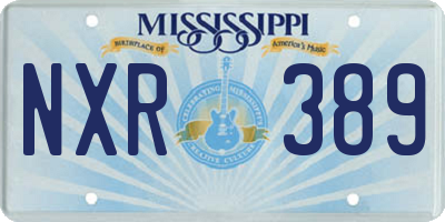 MS license plate NXR389