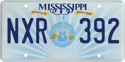 MS license plate NXR392
