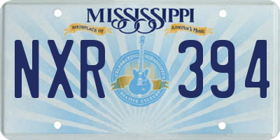 MS license plate NXR394