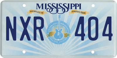 MS license plate NXR404
